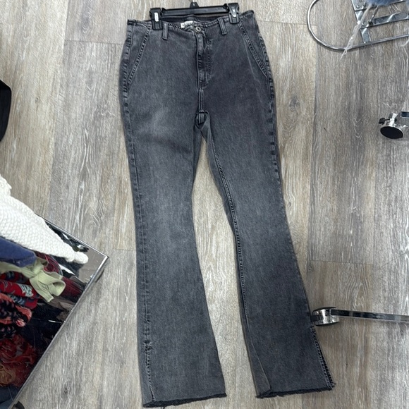 We The Free Denim - We The Free Gray Flare Wide Leg Jeans